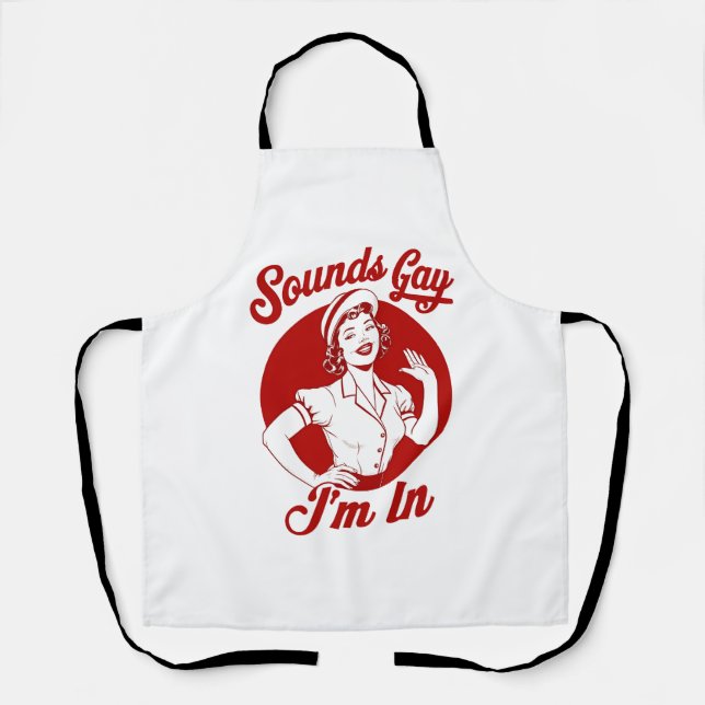 Tablier Sounds Gay I'm In Vintage Lesbian Cowgirl Howdy (Recto)