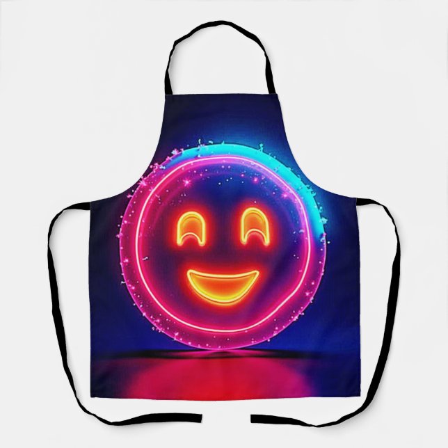 Tablier Sourire Néon : Conception Lumineuse et Heureuse (Recto)
