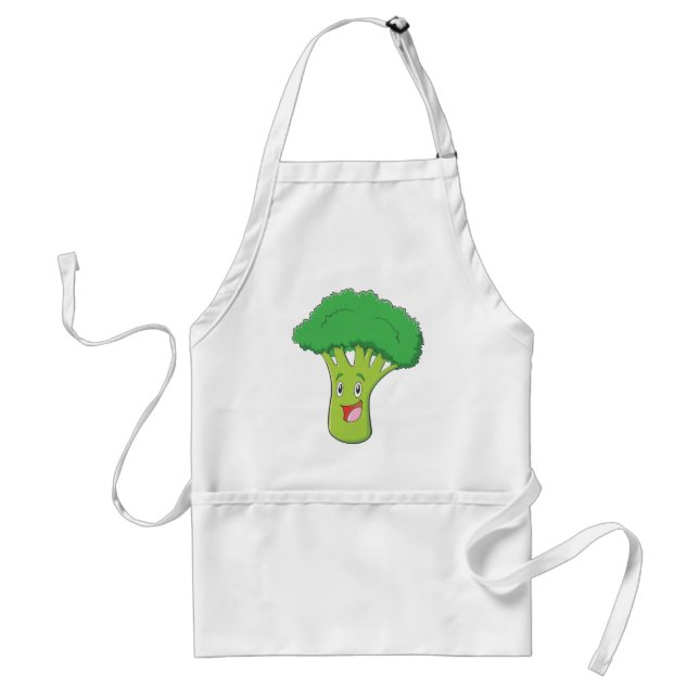 Tablier Sourire végétal de brocoli heureux (Devant)