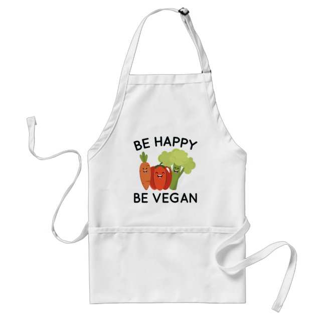 Tablier Soyez Heureux d'être Vegan (Devant)