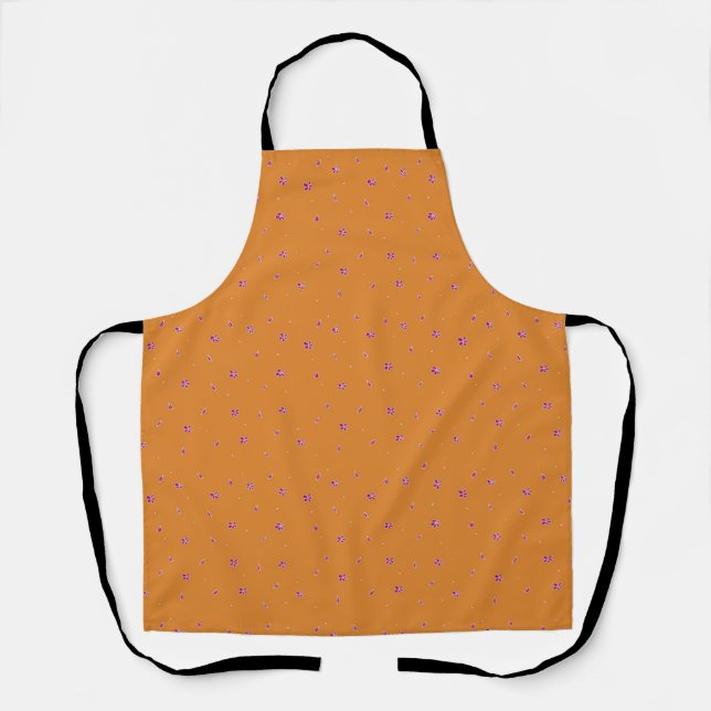 Tablier Soyez Heureux Orange Apron (Recto)