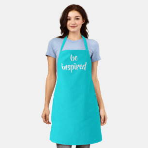 Tablier "Soyez inspiré" Aqua Blue Apron