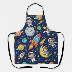 Tablier Space Kids – Motif Astronaute Lune Fusée