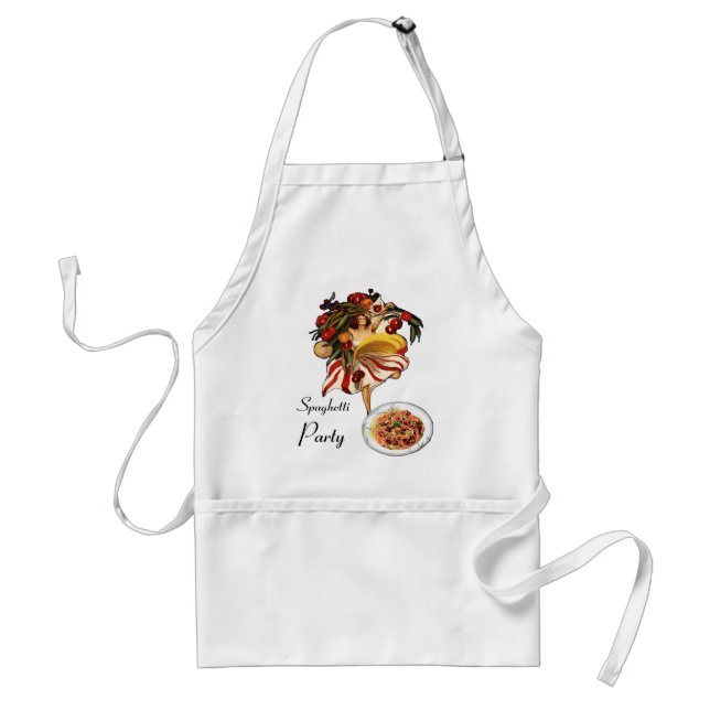 TABLIER SPAGHETTI PARTY DANCE, CUISINE ITALIENNE ET TOMATE (Devant)