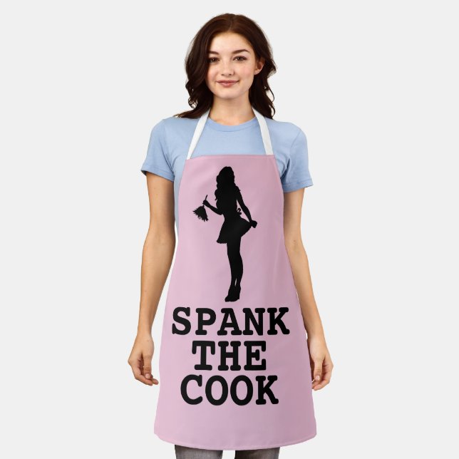 Tablier SPANK THE COO Kitchenn Apron Wife Gift (Porté)