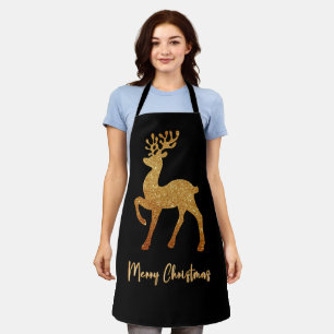 Tablier Sparkel Christmas Gold Reindeer