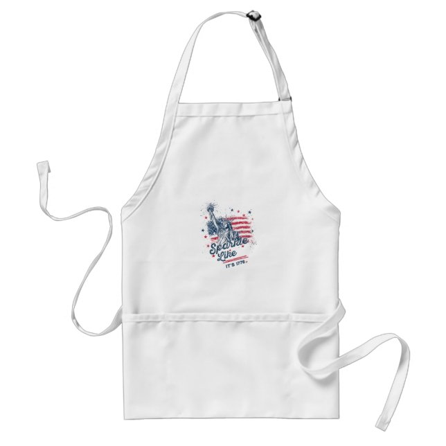 Tablier Sparkle Like It's 1776, Patriotic Design, American (Devant)