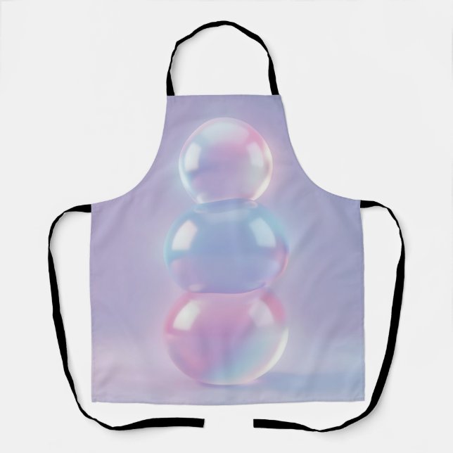 Tablier Sphères empilées pastel iridescent rêveur  (Recto)