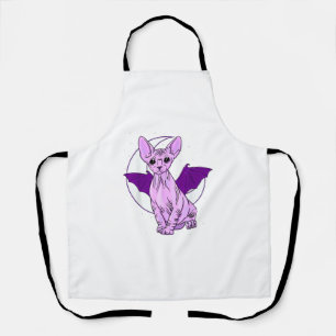 Tablier Sphynx Chat Chat Cute Pastel Goth Sorcière gothiqu