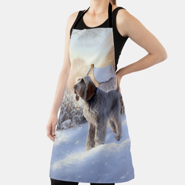 Tablier Spinone Italiano Laisser Neige Noël (Insitu)