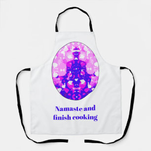 Tablier Spirituel rose assis Yoga Pose Namaste Funny