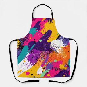 Tablier Splash couleur Abstrait dans le style comique rétr