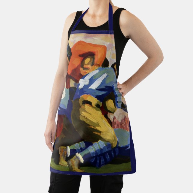 Tablier Sports Anciens, Joueurs de Football dans un Match (Insitu)