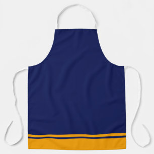 Tablier Sporty Navy Blue Golden Yellow Racing Stripes
