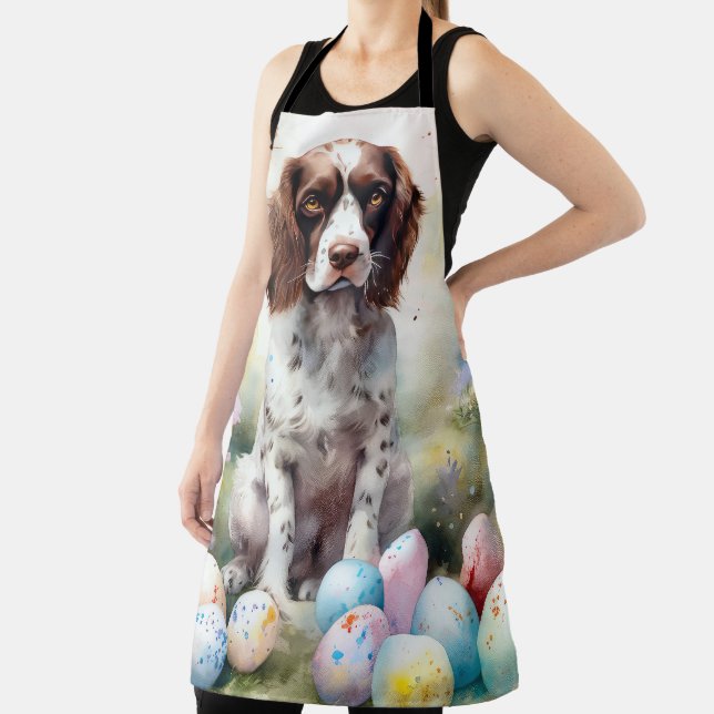 Tablier Springer Spaniel Chien avec œufs de Pâques Vacance (Insitu)