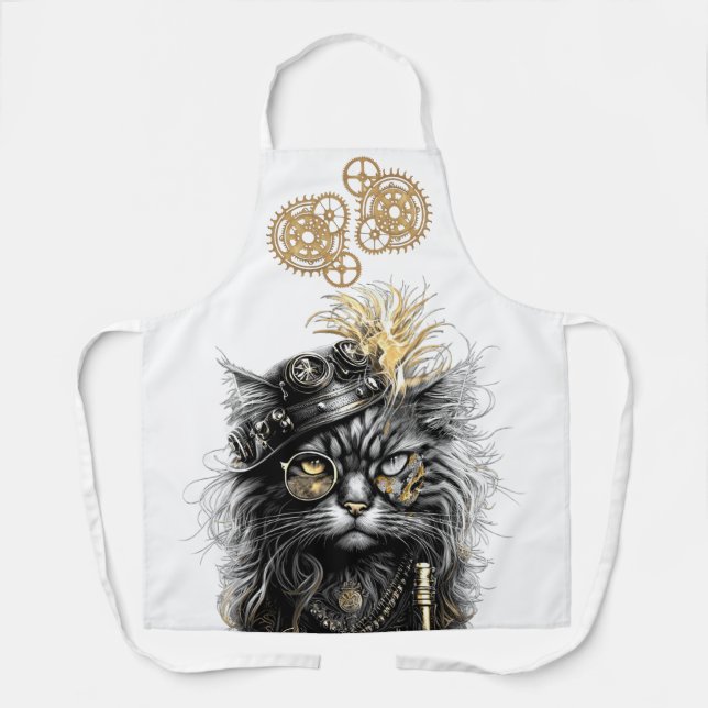 Tablier Spunky Paws The Funky Steampunk Cat  (Recto)