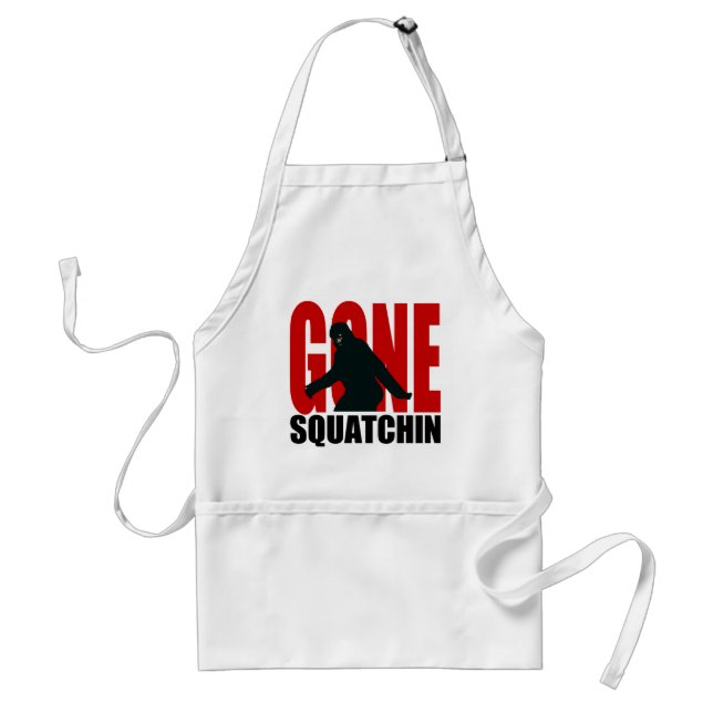 Tablier Squatchin allé - noir et rouge (Devant)