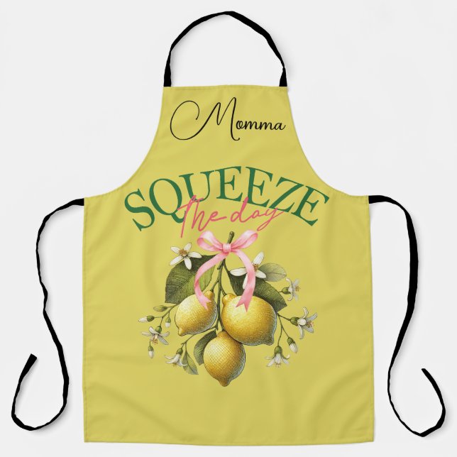 Tablier Squeeze Day Lemons Personnalisé (Recto)