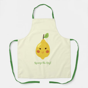 Tablier Squeeze Day Punny Lemon