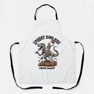 Tablier Squelette de dinosaure Halloween Vintage Trick Rid