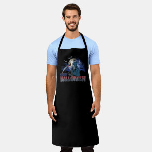 Tablier Squelette Mal Dans La Nuit Noire Effrayant Hallowe