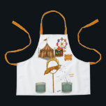 Tablier Squirty squid<br><div class="desc">Whether he’s performing graceful inky squirts over the audience (from a safe distance!) or orchestrating aquatic illusions, Squirty brings refreshing fun to the ring. Playful, energetic, and a little cheeky, he’s the circus’s splash-happy entertainer. Squirty squid's finale involves jumping through a flaming hoop! You can find lots of other Dingaling...</div>