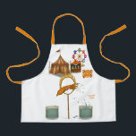 Tablier Squirty squid<br><div class="desc">Whether he’s performing graceful inky squirts over the audience (from a safe distance!) or orchestrating aquatic illusions, Squirty brings refreshing fun to the ring. Playful, energetic, and a little cheeky, he’s the circus’s splash-happy entertainer. Squirty squid's finale involves jumping through a flaming hoop! You can find lots of other Dingaling...</div>