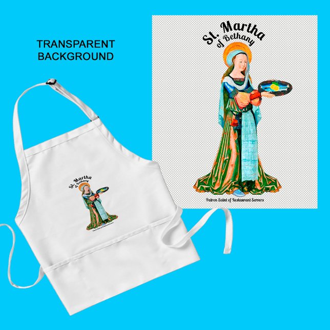 Tablier St. Martha de Béthanie dans sa cuisine (plat) (Créateur téléchargé)