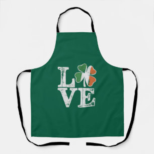 Tablier St Patrick Love Chance Irlande Trèfle Vert
