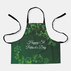 Tablier St. Patrick's Day Green Vine Shamrock Irish Party