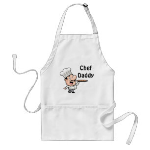 Tablier Standard Apron with Chef and Quote "Chef Daddy"
