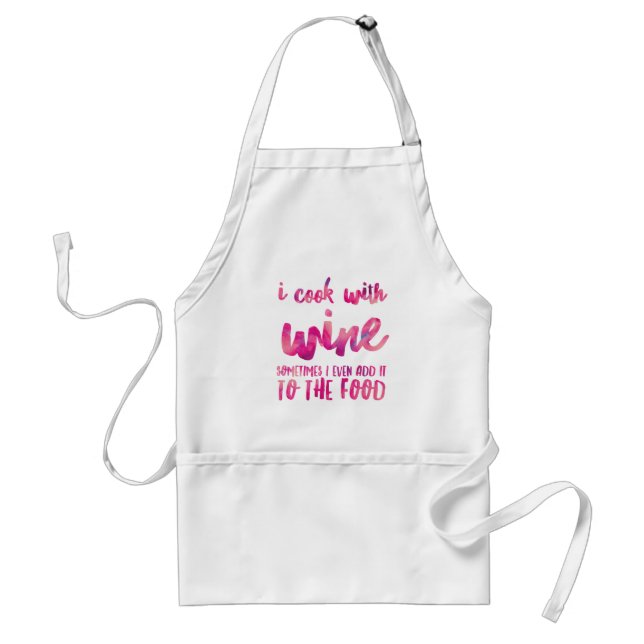 Tablier standard pour cuisiner avec du vin (Devant)
