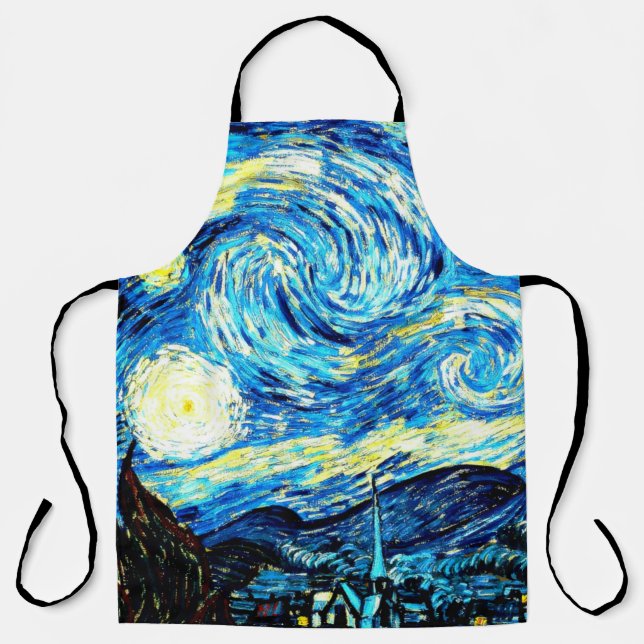 Tablier Starry Night, célèbre oeuvre de Van Gogh (Recto)