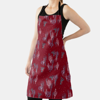 Tablier Starry Woods Apron - Christmas Red