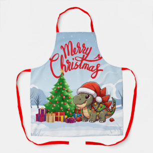 Tablier Stegosaurus de Noël pour bébé mignon/Whimsical