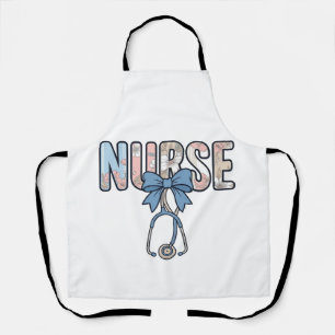 Tablier Stéthoscope Nurse Bow Floral Vintage