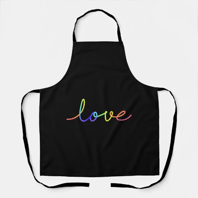 Tablier Sticker d'amour à main colorée (Recto)