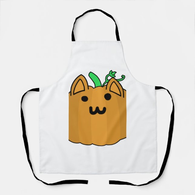 Tablier Sticker Halloween Citrouille Chat (Recto)