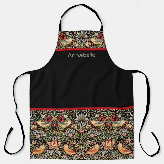Tablier Strawberry Thief William Morris Personnaliser  (Recto)