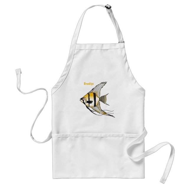 Tablier Striped angelfish cartoon (Devant)