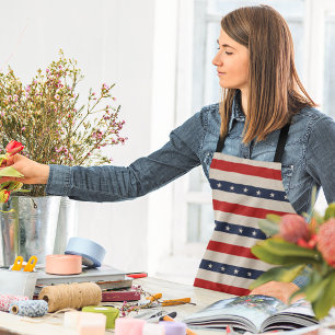 Tablier Stripes de style drapeau patriotique