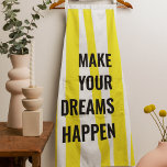 Tablier Stripes Jaunes Modernes & Faites Votre Rêve<br><div class="desc">Stripes Jaunes Modernes & Faites Votre Rêve</div>