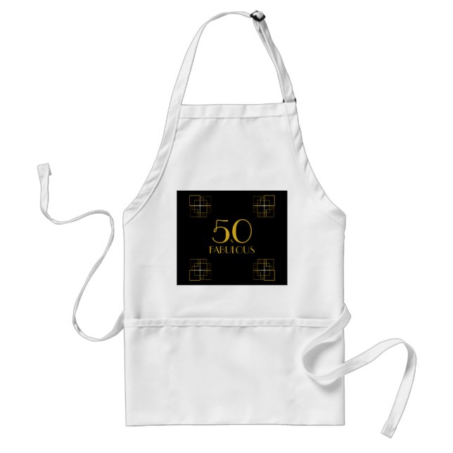 Tablier Style Art Déco 50 et Fabuleux fête d'anniversaire (Devant)