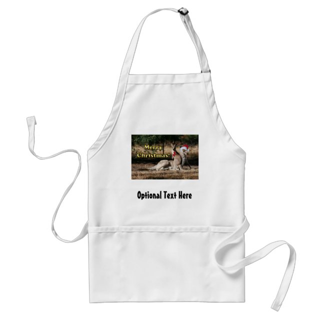 Tablier Style australien Kangaroos de Noël (Devant)