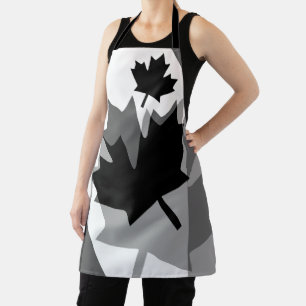 Tablier Style canadien Feuille d'érable noire stratifiée C