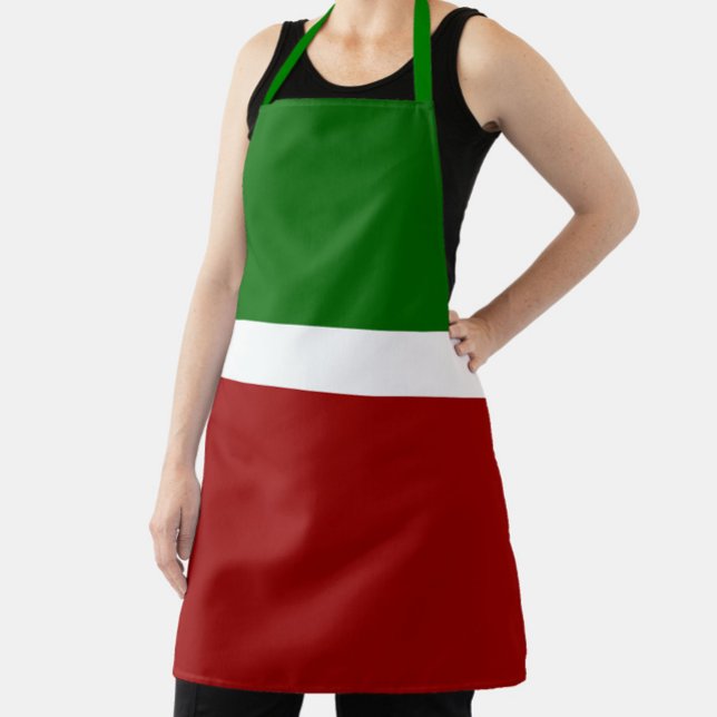 Tablier Style de bloc de couleur rouge vert (Créateur téléchargé)