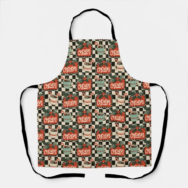 Tablier Style de cuisson de Noël au Retro Diner (Recto)