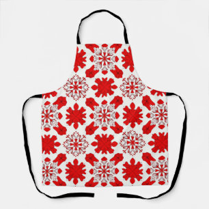 Tablier 🌸 Style de maison confortable flocon de neige rou