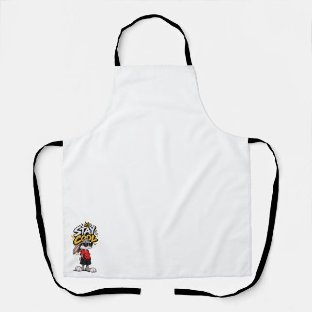 Tablier Style de rue lapin graphique Restez cool – Urba dr (Recto)