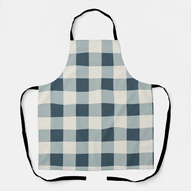 Tablier Style En vichy Agritourisme Bleu Classique (Recto)